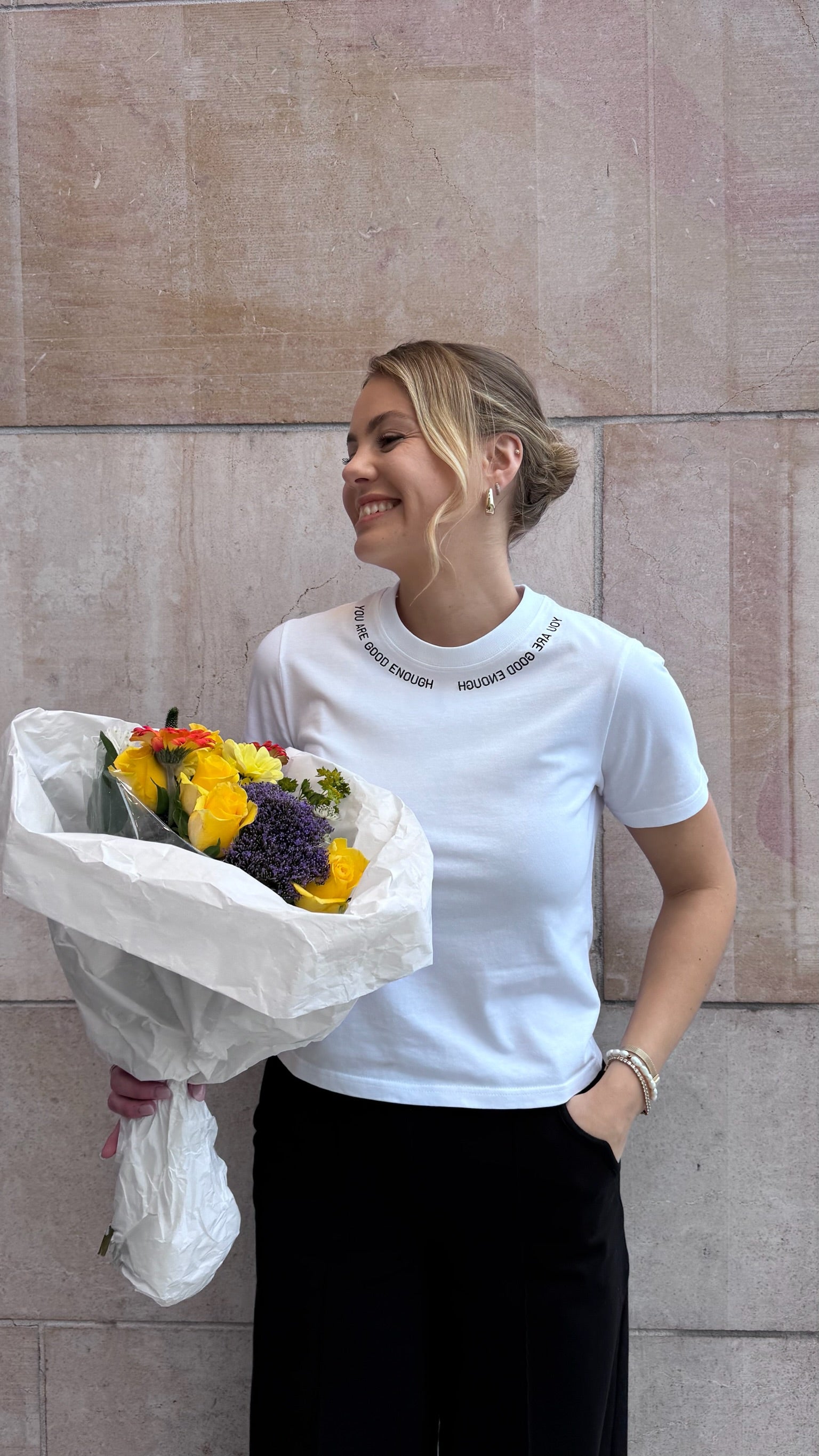 Empowerment Casual T-Shirt „You are good enough“ - 100% organic cotton